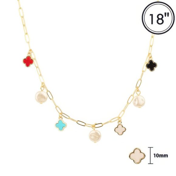Quatrefoil Charm Pendant Necklace - Picture 1 of 2